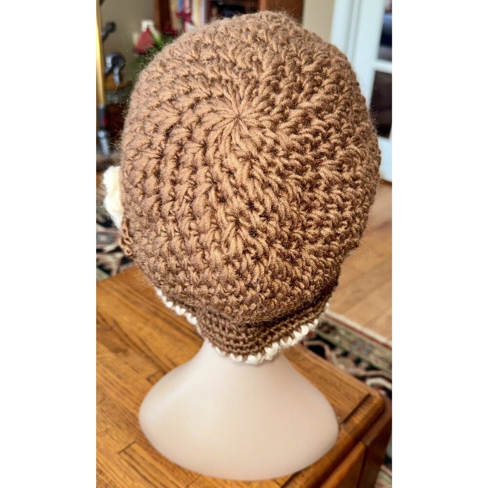 French Thicken Women's Flowers Knitted-Woolen-Hat Fashion Beanie-Hat Lady Cro...